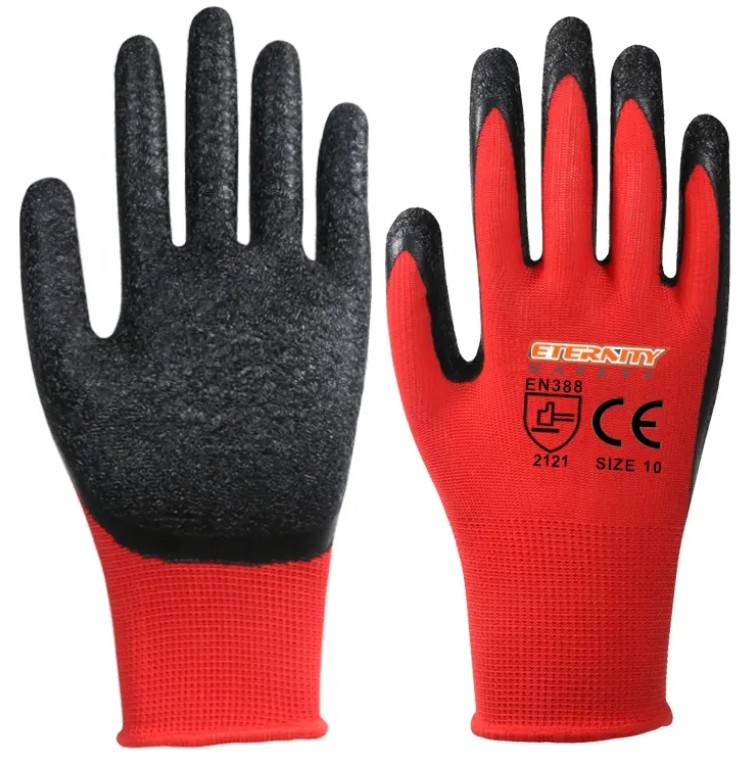 Men industrial grip heavy duty safety hand latex wholesale construction rubber garden gloves & protective gear working gloves
