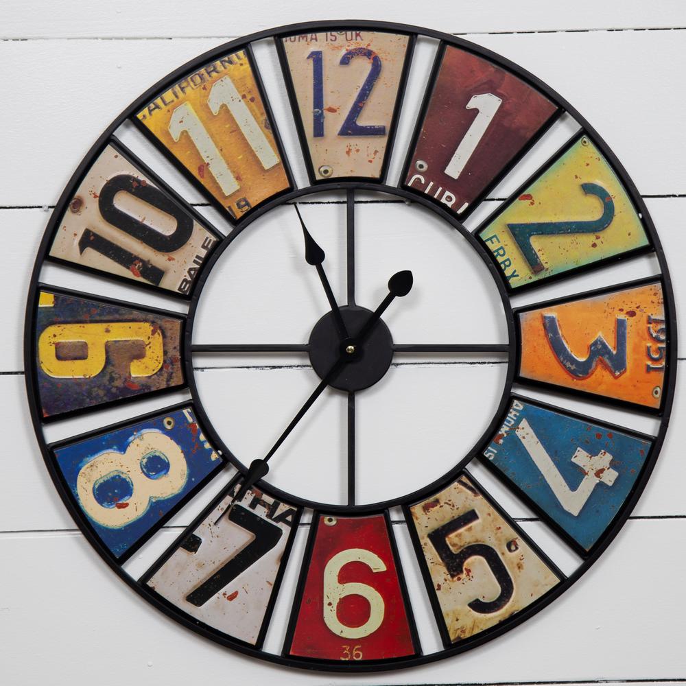 Vintage License Plate Clock1