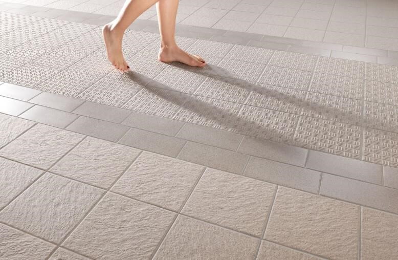 Textured tiles for slip resistance