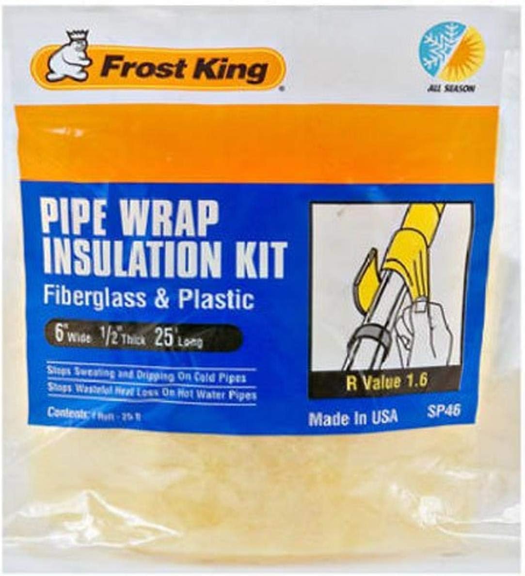 Thermwell Products SP46 Fiberglass Pipe Insulation Kit
